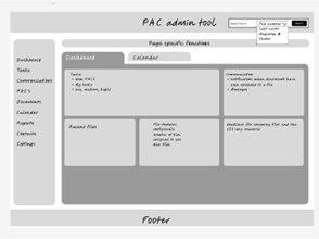 a wireframe showing the layout and structure of the online complaint portal for workers and staff at WorkSafeBC. The wireframe includes a series of pages and features, as well as annotations explaining the design decisions.